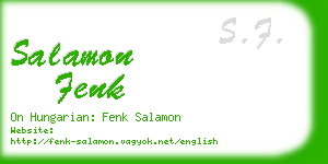 salamon fenk business card
